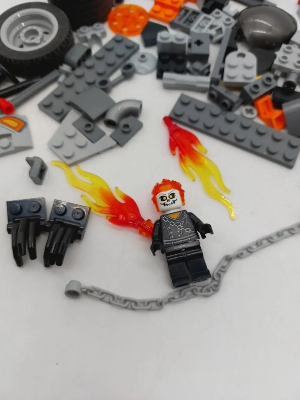 Lego Ghost Rider Minifigure Johnny Blaze Replacement Blocks Incomplete Set